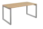 SEK-O - 16 stůl kancelářský, kovová podnož stříbrná, deska 25 mm, široký 1600 mm, bříza irská